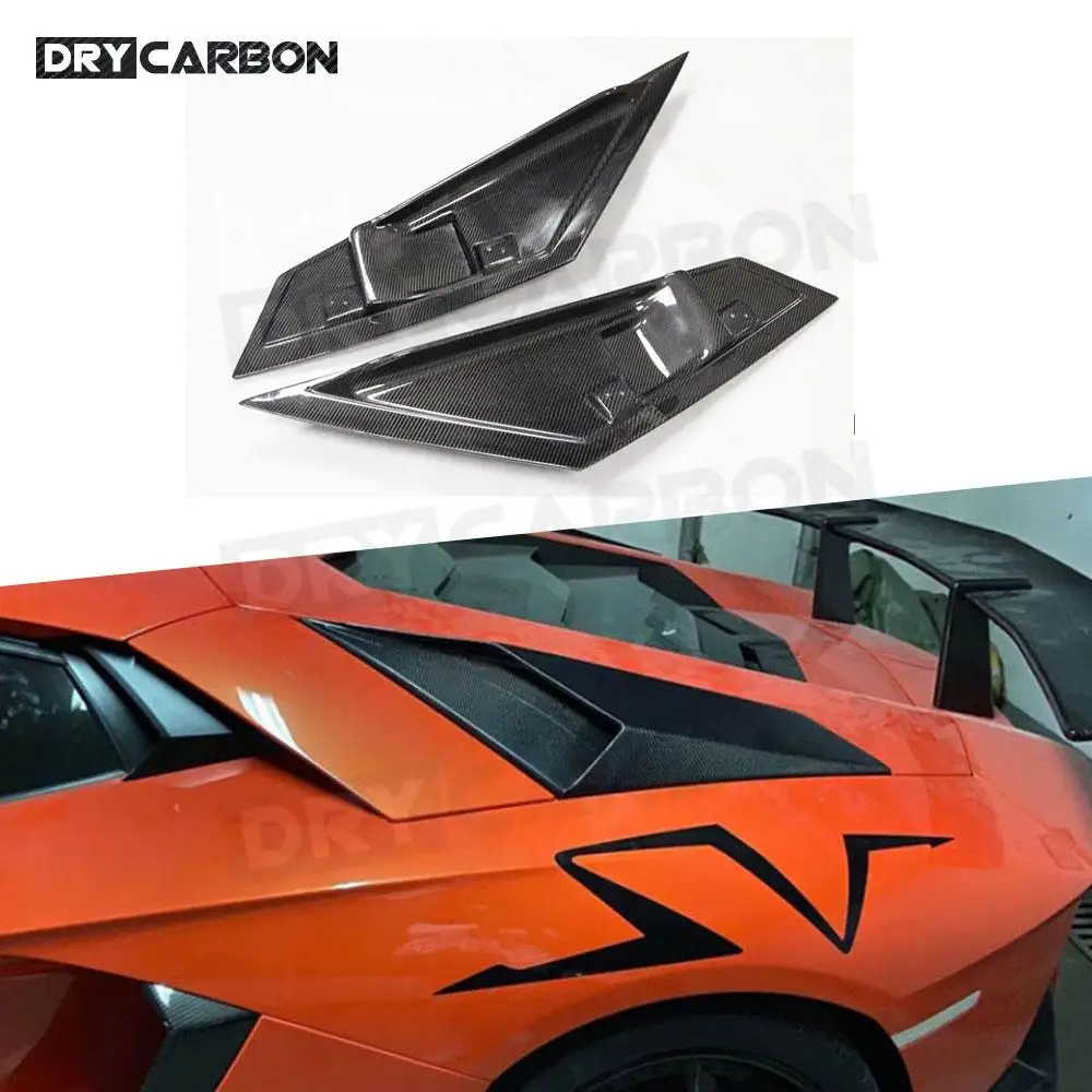 

SV Style Carbon Fiber Rear Vents Splitters Flaps Apron For Lamborghini Aventador LP700 LP720 Upgrade LP750 Rear Air Outlet Cover
