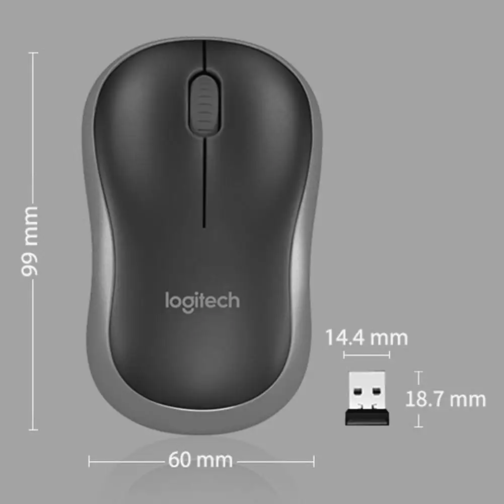 Logitech M185/186 2.4GHz Wireless USB Nano Receiver Mouse 3 Buttons 1000 DPI Home Office Gaming Optical Mice for Laptop Desktop
Logitech M185/186 2.4GHz Wireless USB Nano Receiver Mouse 3 Buttons 1000 DPI Home Office Gaming Optical Mice for Laptop Desktop