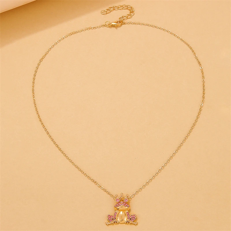 Trendy Hip-Hop Style Inlaid Zircon Cartoon Frog Pendant Necklace Ins Style Personality Simple Party Jewelry Accessories Female
Trendy Hip-Hop Style Inlaid Zircon Cartoon Frog Pendant Necklace Ins Style Personality Simple Party Jewelry Accessories Female