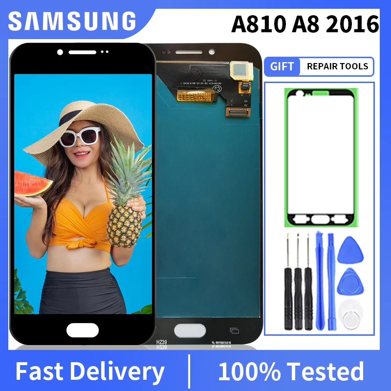 Original SUPER AMOLED For Samsung Galaxy A8 2016 A8100 A810 LCD Display Touch Screen Digitizer Assembly Replacement Free gift
Original SUPER AMOLED For Samsung Galaxy A8 2016 A8100 A810 LCD Display Touch Screen Digitizer Assembly Replacement Free gift