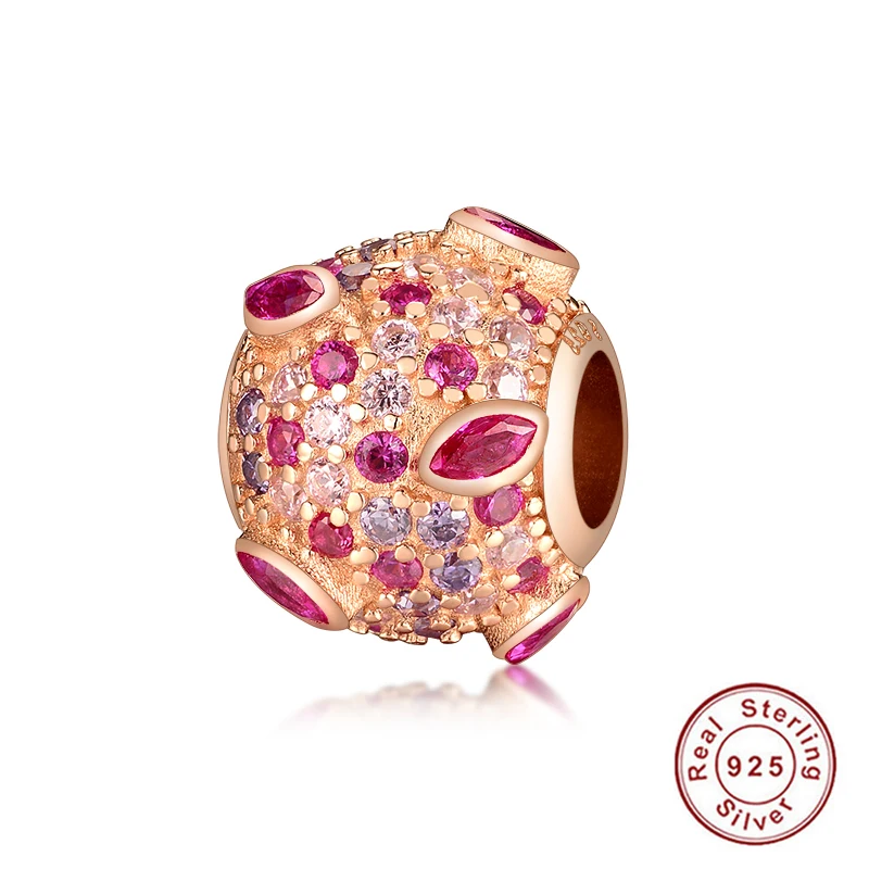 Fit Pandora Bracelets Authentic 925 Sterling Silver Charm Beads Purple Zircon Rose Gold Round Bead DIY Jewelry Making Wholesale
Fit Pandora Bracelets Authentic 925 Sterling Silver Charm Beads Purple Zircon Rose Gold Round Bead DIY Jewelry Making Wholesale