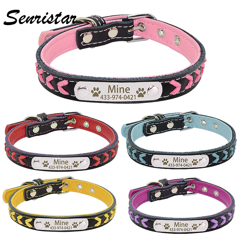 Custom Double Leather Dog Collar Personalized Nameplate Dog Collars Engraved ID Name Tag Pet Collar for Small Medium Large Dogs
Custom Double Leather Dog Collar Personalized Nameplate Dog Collars Engraved ID Name Tag Pet Collar for Small Medium Large Dogs