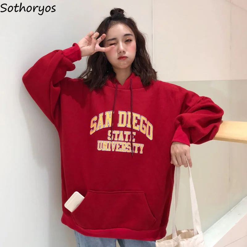 Hoodies Women Thicker Plus Velvet Warm Hooded Letter Printed Loose Long Sleeve Tops Womens Korean Style Harajuku Ulzzang Chic
Hoodies Women Thicker Plus Velvet Warm Hooded Letter Printed Loose Long Sleeve Tops Womens Korean Style Harajuku Ulzzang Chic