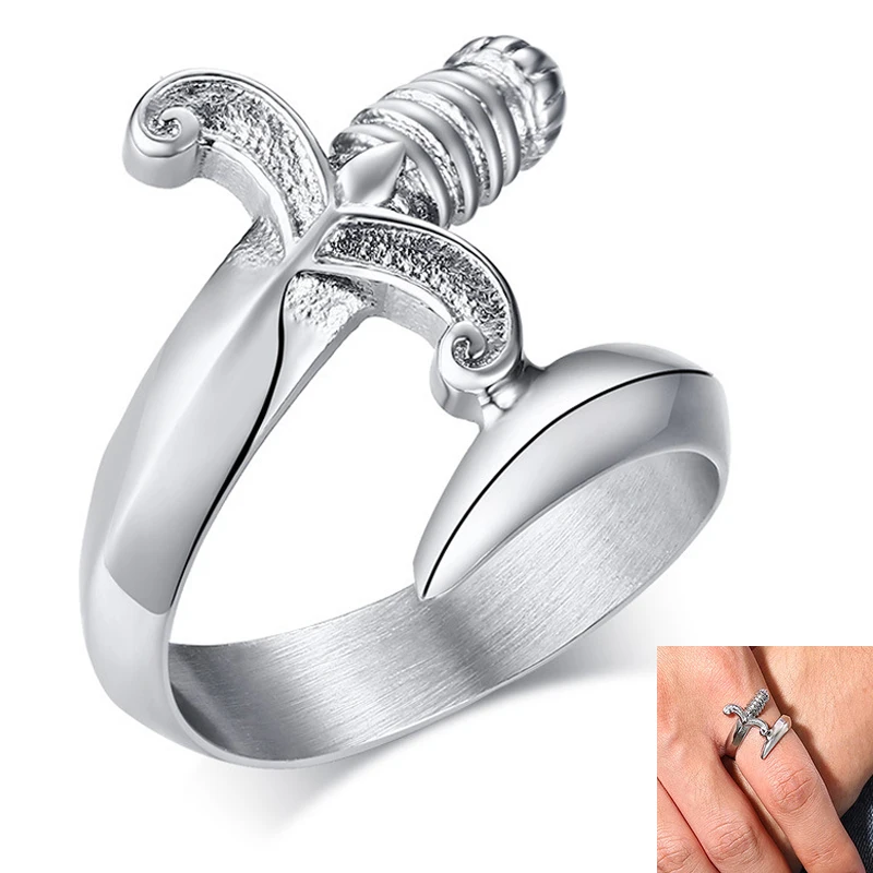 Punk Dagger Casting Biker Men's Ring Fashion Silvery Color Stainless Steel Curved Sword Ring Jewelry US Size 8-12
Punk Dagger Casting Biker Men's Ring Fashion Silvery Color Stainless Steel Curved Sword Ring Jewelry US Size 8-12