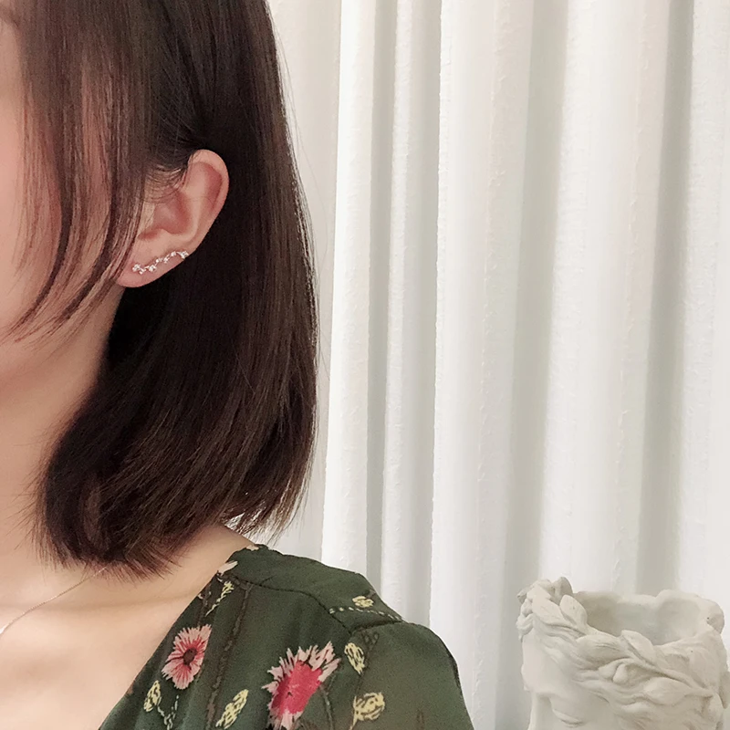 Kinel New Real 100% 925 Sterling Silver Cubic Zirconia Big Dipper Earrings For Women Romantic Lady Fashion Jewelry
Kinel New Real 100% 925 Sterling Silver Cubic Zirconia Big Dipper Earrings For Women Romantic Lady Fashion Jewelry