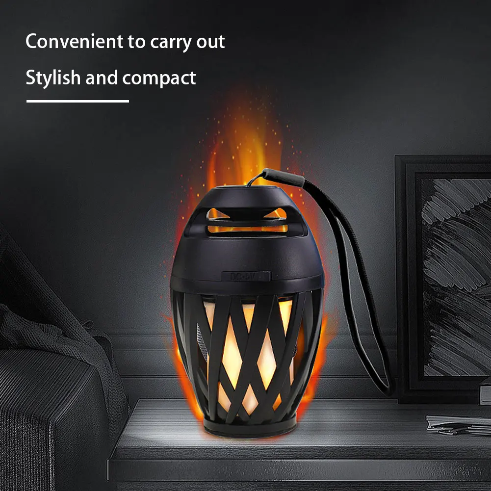 Indoor Outdoor HD Audio HiFi Stereo Mini Atmosphere Flickers LED Flame Wireless Portable USB Rechargeable Bluetooth Speaker
Indoor Outdoor HD Audio HiFi Stereo Mini Atmosphere Flickers LED Flame Wireless Portable USB Rechargeable Bluetooth Speaker