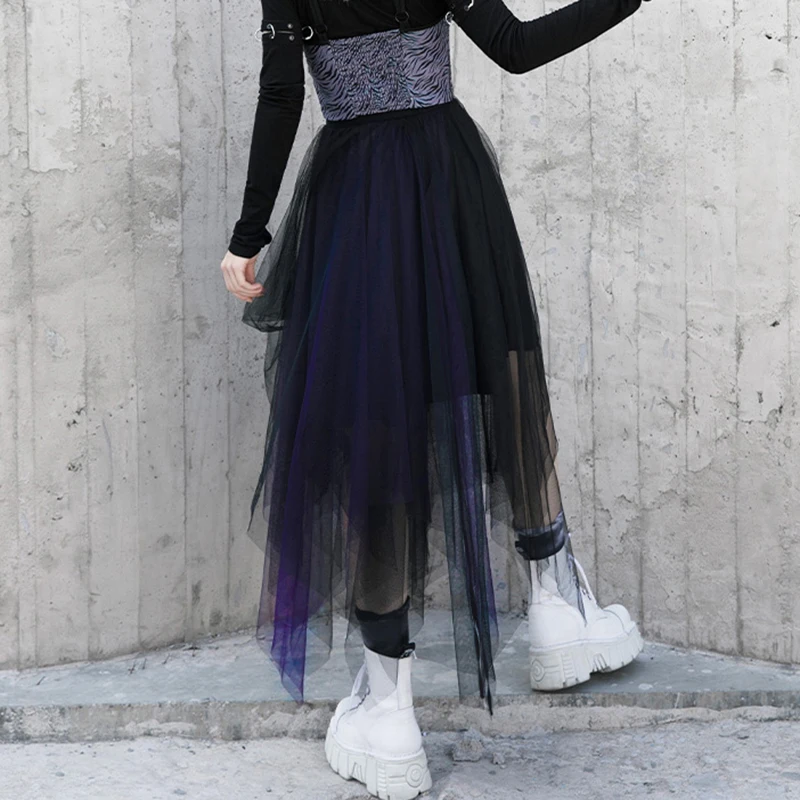 SHENGPALAE Spring 2021 New Women's High Waist Irregular Black And Purple Gauze Pleated A-line Knee-length Skirt Female 5B582
SHENGPALAE Spring 2021 New Women's High Waist Irregular Black And Purple Gauze Pleated A-line Knee-length Skirt Female 5B582