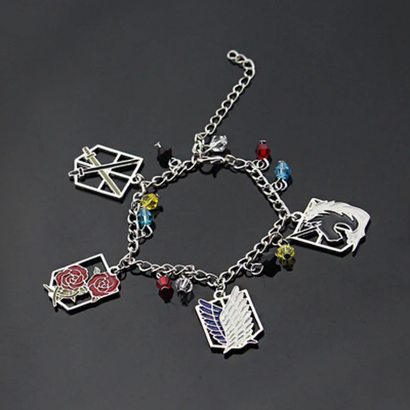 Anime Attack on Titan Charm Bracelet Japanese Cartoon Shingeki No Kyojin Handmade Giant Chain Bracelet Jewelry Children's Gifts
Anime Attack on Titan Charm Bracelet Japanese Cartoon Shingeki No Kyojin Handmade Giant Chain Bracelet Jewelry Children's Gifts