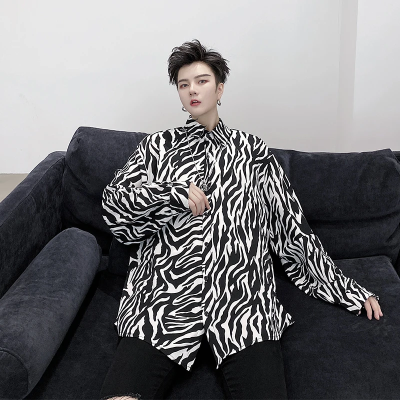 M-XL!Autumn trend personality zebra pattern full print drape long-sleeved shirt ins Western style handsome loose breathable shir
M-XL!Autumn trend personality zebra pattern full print drape long-sleeved shirt ins Western style handsome loose breathable shir
