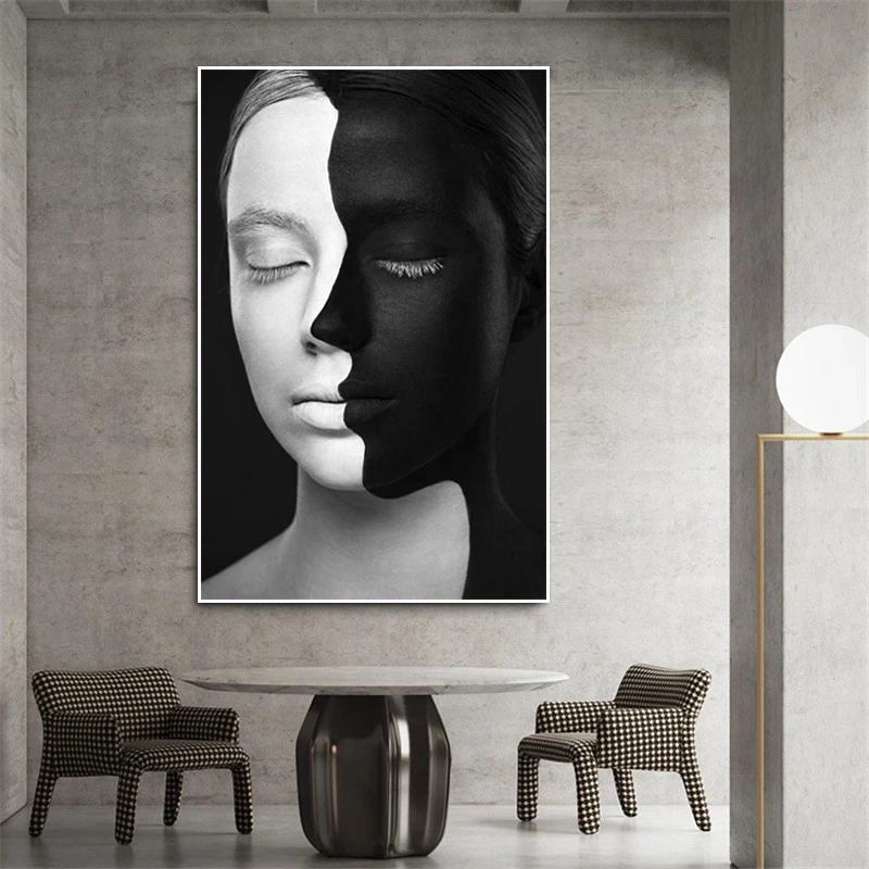 Abstract Female Portraits Black and White Face Canvas Posters and Prints Modern Wall Art Pictures Living Room Decoration
Abstract Female Portraits Black and White Face Canvas Posters and Prints Modern Wall Art Pictures Living Room Decoration