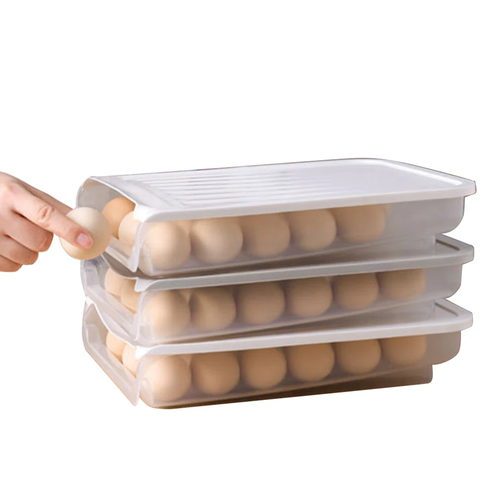 Egg Storage Holder, Auto-Scroll Rack, Kitchen Refrigerate Home Plastic Space Saver Container
Egg Storage Holder, Auto-Scroll Rack, Kitchen Refrigerate Home Plastic Space Saver Container