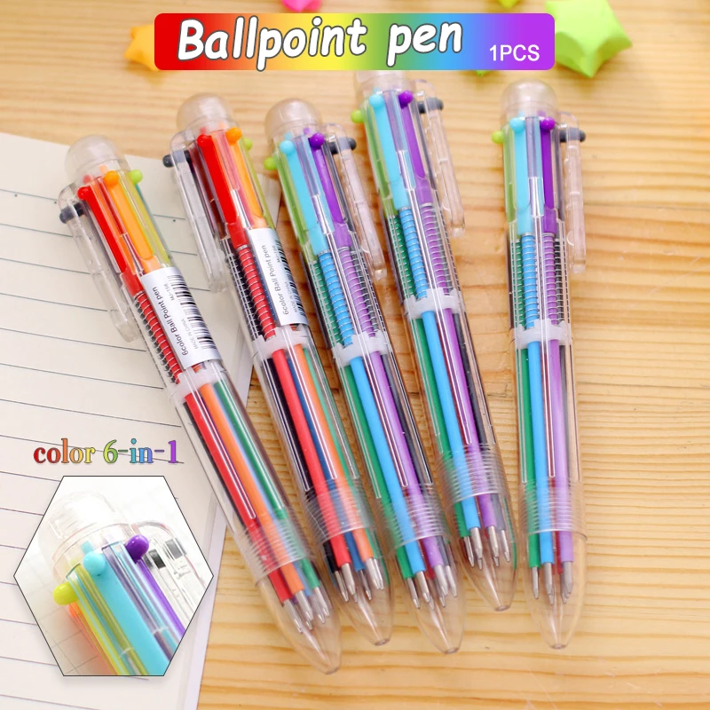 1Pc Ballpoint Pen 6-in-1 Retractable Multicolor Pens School Office Stationery Supplies Gifts for Students Writing Supplies
1Pc Ballpoint Pen 6-in-1 Retractable Multicolor Pens School Office Stationery Supplies Gifts for Students Writing Supplies
