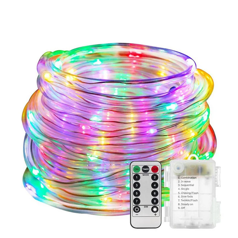 10M 100 LED Rope String Lights Waterproof Copper Wire Tube Fairy Garland Christmas Light for Garden Yard Path Tree Decor 8 Mode
10M 100 LED Rope String Lights Waterproof Copper Wire Tube Fairy Garland Christmas Light for Garden Yard Path Tree Decor 8 Mode