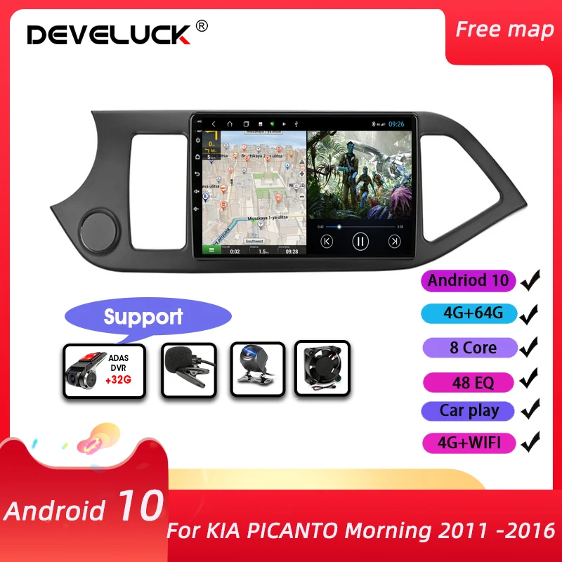Android 10 Car Radio Bluetooth Audio Stereo Multimedia Stereo receiver 2Din For KIA PICANTO Morning 2011 2012 2013 2014-2016
Android 10 Car Radio Bluetooth Audio Stereo Multimedia Stereo receiver 2Din For KIA PICANTO Morning 2011 2012 2013 2014-2016