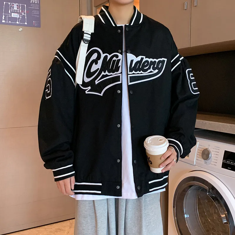 American Retro Bomber Jacket Letter Embroidery 2021 Autumn Men Street Loose Wild Baseball Uniform Jacket Couple unisex Y2k Top
American Retro Bomber Jacket Letter Embroidery 2021 Autumn Men Street Loose Wild Baseball Uniform Jacket Couple unisex Y2k Top