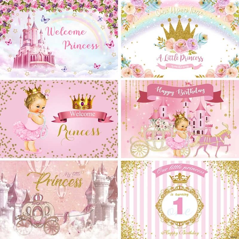 InMemory Gold Crown Pink Flower Princess Newborn Baby Shower Girls 1st Birthday Party Backdrop Custom Photography Background
InMemory Gold Crown Pink Flower Princess Newborn Baby Shower Girls 1st Birthday Party Backdrop Custom Photography Background