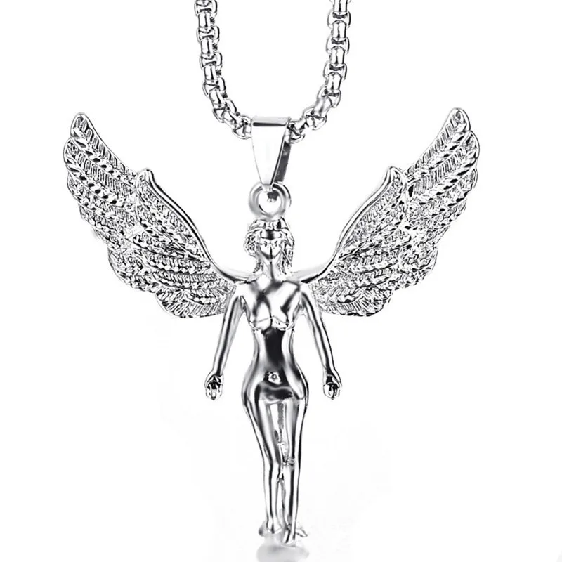 POTCET Unisex Stainless Steel Angel Titanium Steel Necklace Pendant Geometric Fashion Retro Hip Hop Party Jewelry
POTCET Unisex Stainless Steel Angel Titanium Steel Necklace Pendant Geometric Fashion Retro Hip Hop Party Jewelry