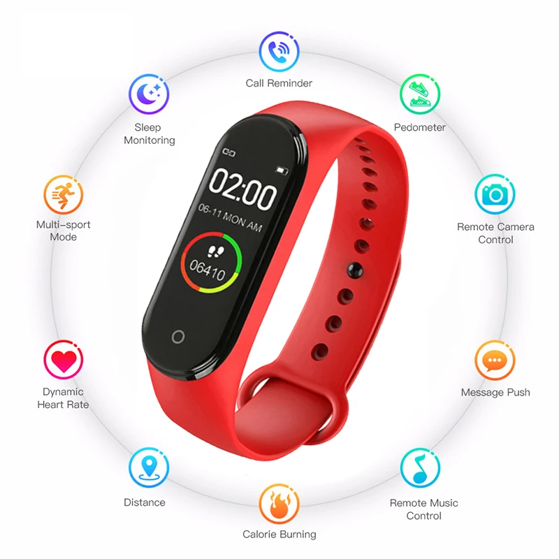 Smart Watch Men and Women Watch Heart Rate Blood Pressure Monitor Digital Electronic Bracelet Colorful Sports Clock
Smart Watch Men and Women Watch Heart Rate Blood Pressure Monitor Digital Electronic Bracelet Colorful Sports Clock