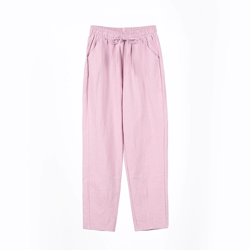 New Women High Waist Elastic Harem Pants Casual OL Cotton Linen Lady Ankle -length Capris Trouser Pencil Pants Summer 2021 Women
New Women High Waist Elastic Harem Pants Casual OL Cotton Linen Lady Ankle -length Capris Trouser Pencil Pants Summer 2021 Women