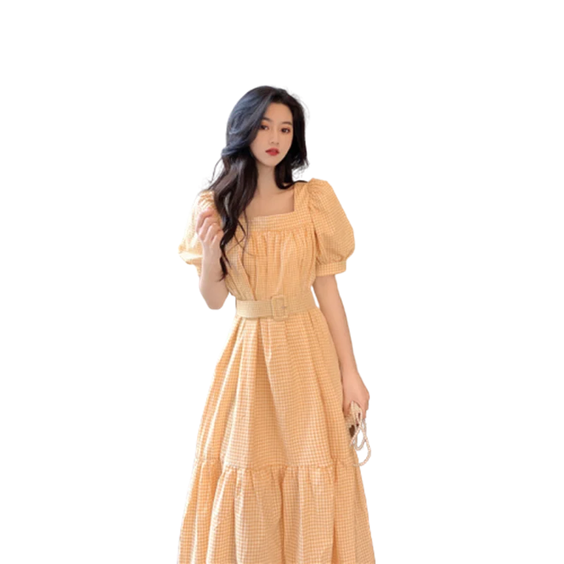 Retro Square Collar Plus Size Dress Bubble Sleeve Office Lady A Line Short Sleeve Belt Long Dress Dating Temperament Femininity
Retro Square Collar Plus Size Dress Bubble Sleeve Office Lady A Line Short Sleeve Belt Long Dress Dating Temperament Femininity