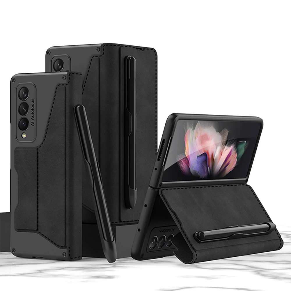 Slim Flip Cover Phone Case Wallet Case with Card Slot For Samsung Galaxy fold 3 Full Coverage Leather Case Shell
Slim Flip Cover Phone Case Wallet Case with Card Slot For Samsung Galaxy fold 3 Full Coverage Leather Case Shell