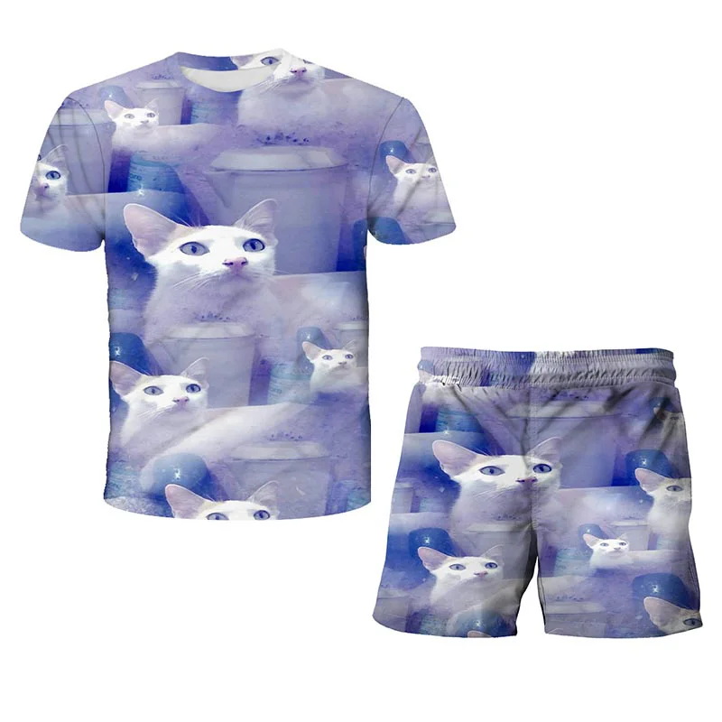 Animal Cat Girl Clothes Kids T-shirt Set O-neck 4T-14T3D Cartoon Print Summer Boy Clothes Cute Girl Sets baby T-shirt kids Set
Animal Cat Girl Clothes Kids T-shirt Set O-neck 4T-14T3D Cartoon Print Summer Boy Clothes Cute Girl Sets baby T-shirt kids Set