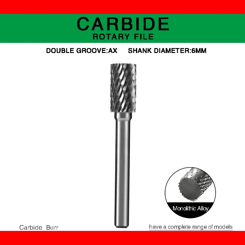AX type Head Tungsten Carbide Rotary file double slot Tungsten Steel Wood Carving Grinding Tools Point Burr Die Grinder Abrasive
AX type Head Tungsten Carbide Rotary file double slot Tungsten Steel Wood Carving Grinding Tools Point Burr Die Grinder Abrasive
