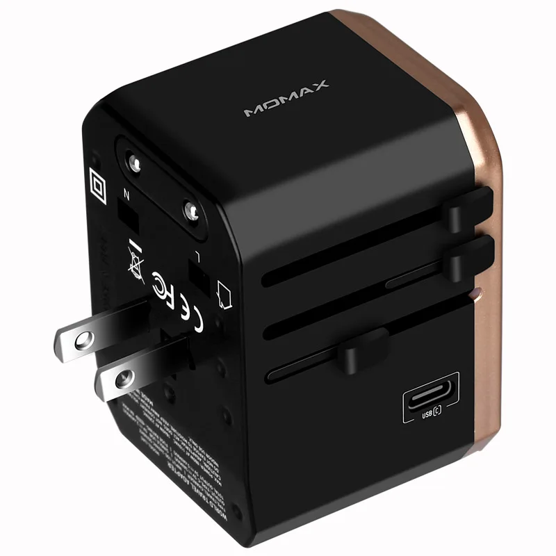Зарядное устройство Momax UA5 1-world elite global для путешествий-обновление (4USB + usb-c) type c 5.6a