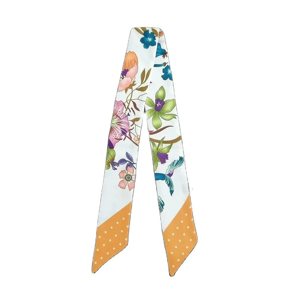 Brand Bag Scarves Floral Print Women's Headscarf Luxury Silk Hair Scarf Wrap Handbag Handle Ribbon Neck Pareo Beach Girl G17
Brand Bag Scarves Floral Print Women's Headscarf Luxury Silk Hair Scarf Wrap Handbag Handle Ribbon Neck Pareo Beach Girl G17