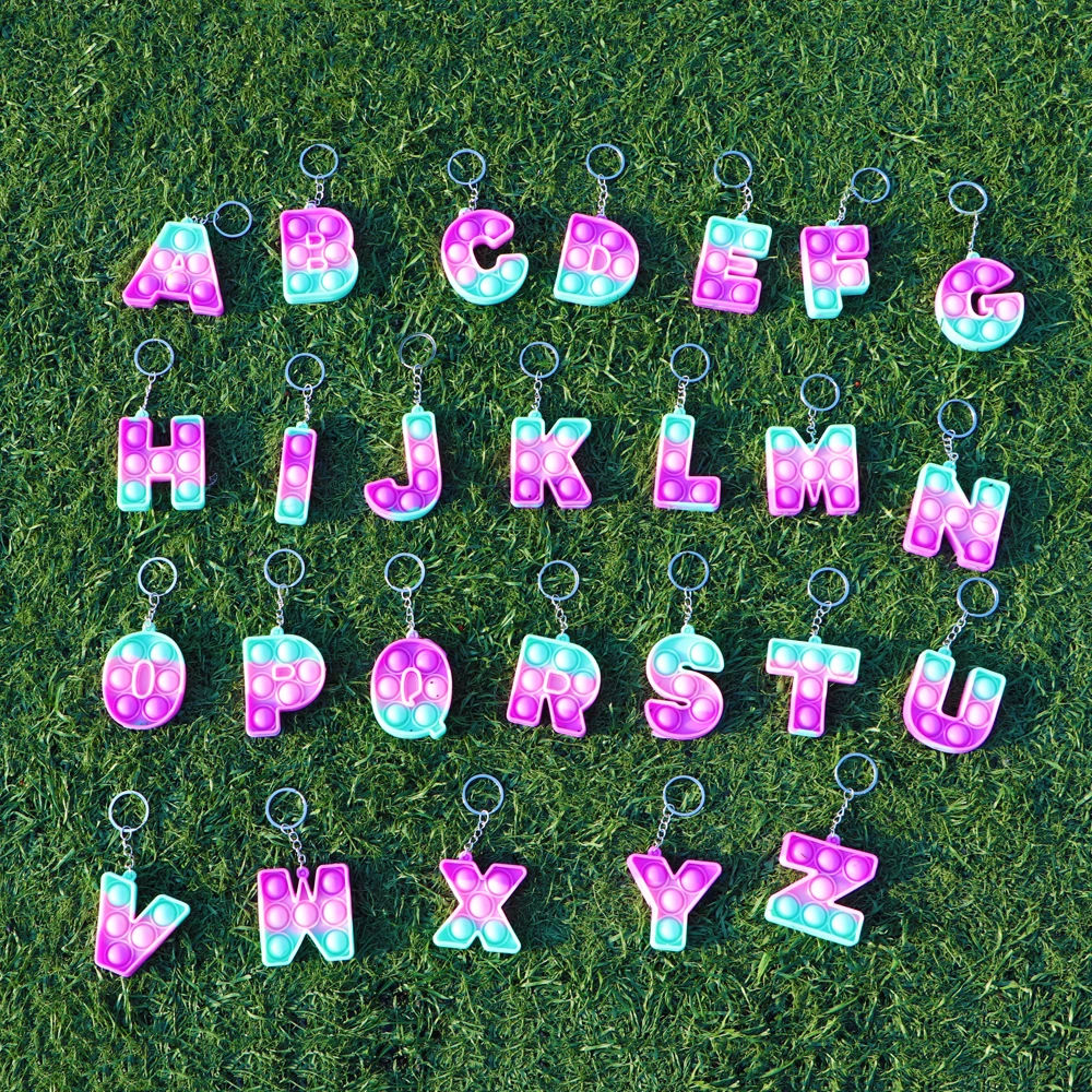 26-letter Cartoon Anime Popping Decompression Keychain Push Bubble Silicone ITS Bag Ornaments Children Halloween Birthday Gifts
26-letter Cartoon Anime Popping Decompression Keychain Push Bubble Silicone ITS Bag Ornaments Children Halloween Birthday Gifts
