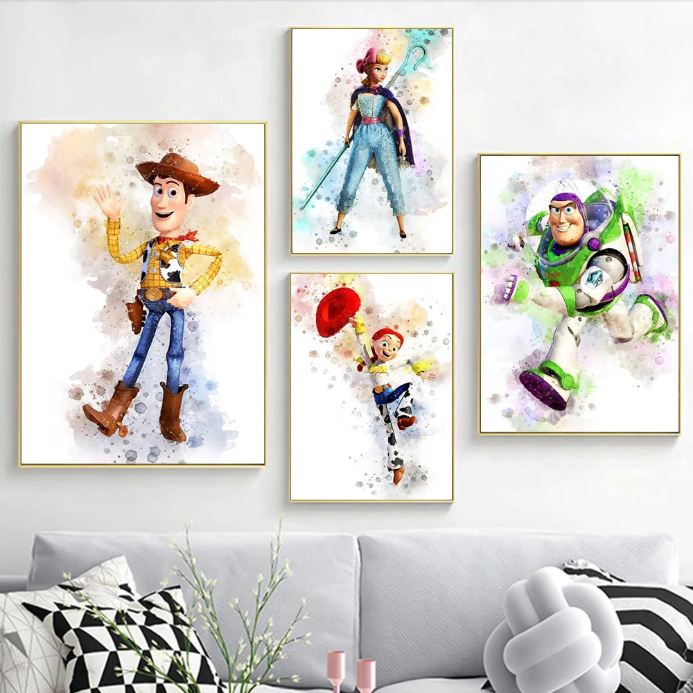 Toy Story Watercolour Prints Woody And Buzz Lightyear Cartoon Movie Poster Picture On The Wall Decor Disney Art Canvas Painting
Toy Story Watercolour Prints Woody And Buzz Lightyear Cartoon Movie Poster Picture On The Wall Decor Disney Art Canvas Painting
