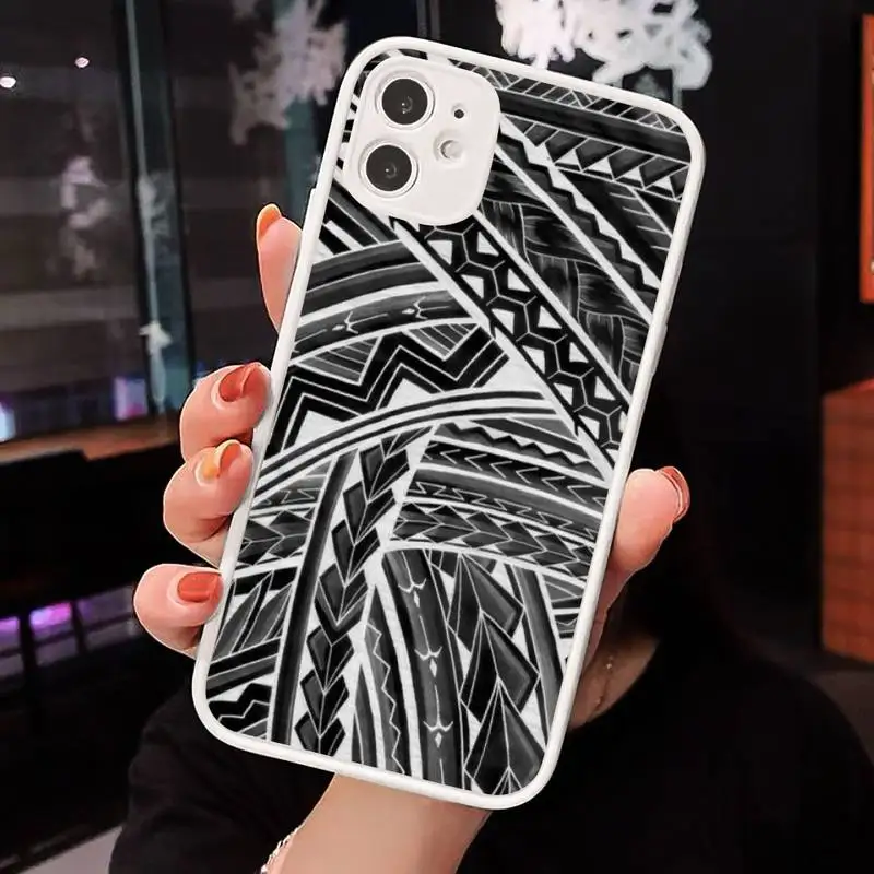 Maori Tribal Samoan Polynesian Phone Case Matte Transparent for iPhone 7 8 11 12 s mini pro X XS XR MAX Plus cover funda
Maori Tribal Samoan Polynesian Phone Case Matte Transparent for iPhone 7 8 11 12 s mini pro X XS XR MAX Plus cover funda