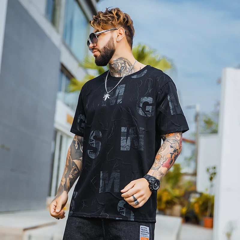 2021 Summer Letter Oversized T Shirt Men Loose T-shirt Fat man Tops Crew Neck Mercerized Cotton Casual Tee Shirt Clothes
2021 Summer Letter Oversized T Shirt Men Loose T-shirt Fat man Tops Crew Neck Mercerized Cotton Casual Tee Shirt Clothes