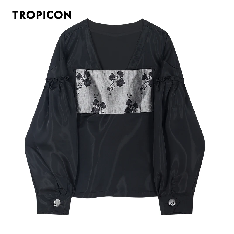 TROPICON Jacquard Lantern Sleeve Vintage Blouse Women Long Sleeve Square Neck Patchwork Ladies Top Japanese Clothes 2021
TROPICON Jacquard Lantern Sleeve Vintage Blouse Women Long Sleeve Square Neck Patchwork Ladies Top Japanese Clothes 2021
