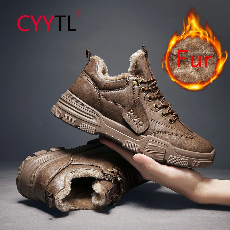 CYYTL Winter Men's Fashion Low Top Fur Lined Boots Keep Warm Waterproof Leather Snow Walking Work Shoes Anti Slip Vintage Botas
CYYTL Winter Men's Fashion Low Top Fur Lined Boots Keep Warm Waterproof Leather Snow Walking Work Shoes Anti Slip Vintage Botas