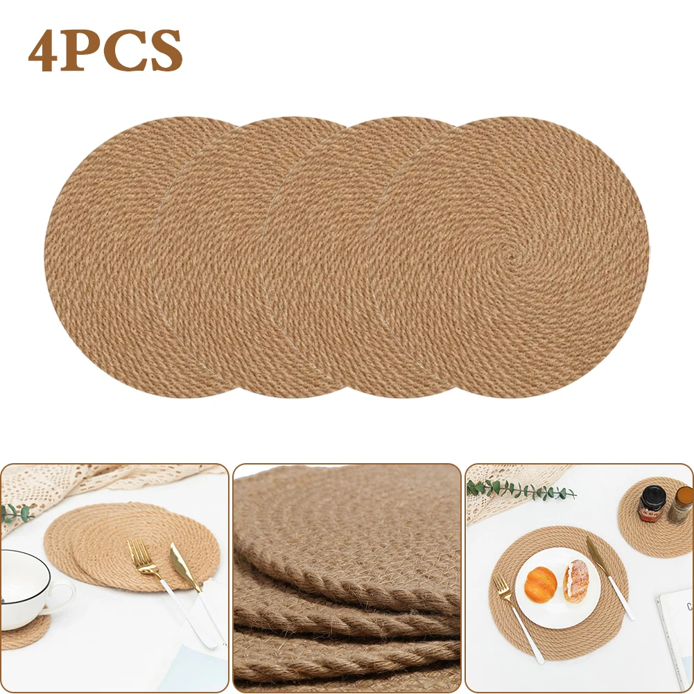 4PCS Natural Hemp Rope Round Placemats Tablemats Dining Table Heat Mat ( 30cm/11.8inch) Kitchen BBQ Tools Supplies Dropshipping
4PCS Natural Hemp Rope Round Placemats Tablemats Dining Table Heat Mat ( 30cm/11.8inch) Kitchen BBQ Tools Supplies Dropshipping