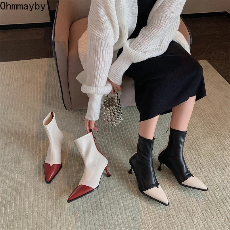 Women Ankle Boots Pointed Toe Zipper Chelsea Boots Mixed Colors Woman Pumps Ladies Thin Low Heel Short Boots 2022
Women Ankle Boots Pointed Toe Zipper Chelsea Boots Mixed Colors Woman Pumps Ladies Thin Low Heel Short Boots 2022