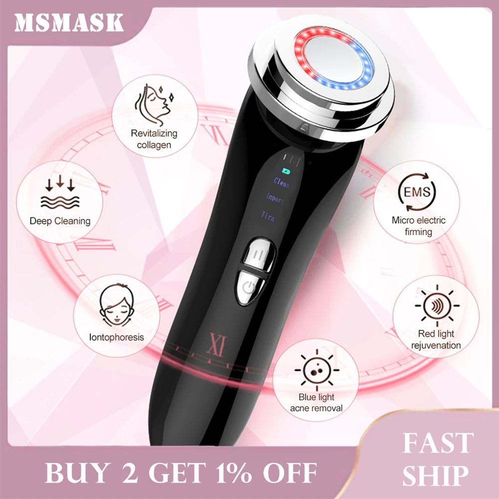 USB Rechargeable Colored Light Iontophoresis Beauty Instrument EMS Facial Massager Skin Rejuvenation Import Face Lifting Device
USB Rechargeable Colored Light Iontophoresis Beauty Instrument EMS Facial Massager Skin Rejuvenation Import Face Lifting Device