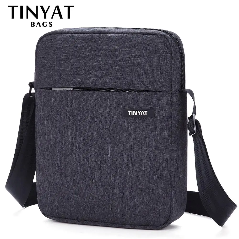 TINYAT Men's Bags Shockproof Men Shoulder bags for 9.7' pad Travel Crossbody Canvas men's Buiness Bag Waterproof |