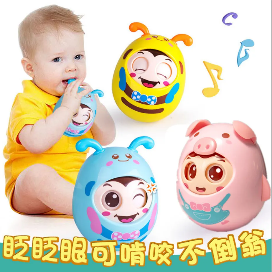 Cartoon big tumbler children's early education wink nod soft ear tumbler Educational creative baby toys
Cartoon big tumbler children's early education wink nod soft ear tumbler Educational creative baby toys