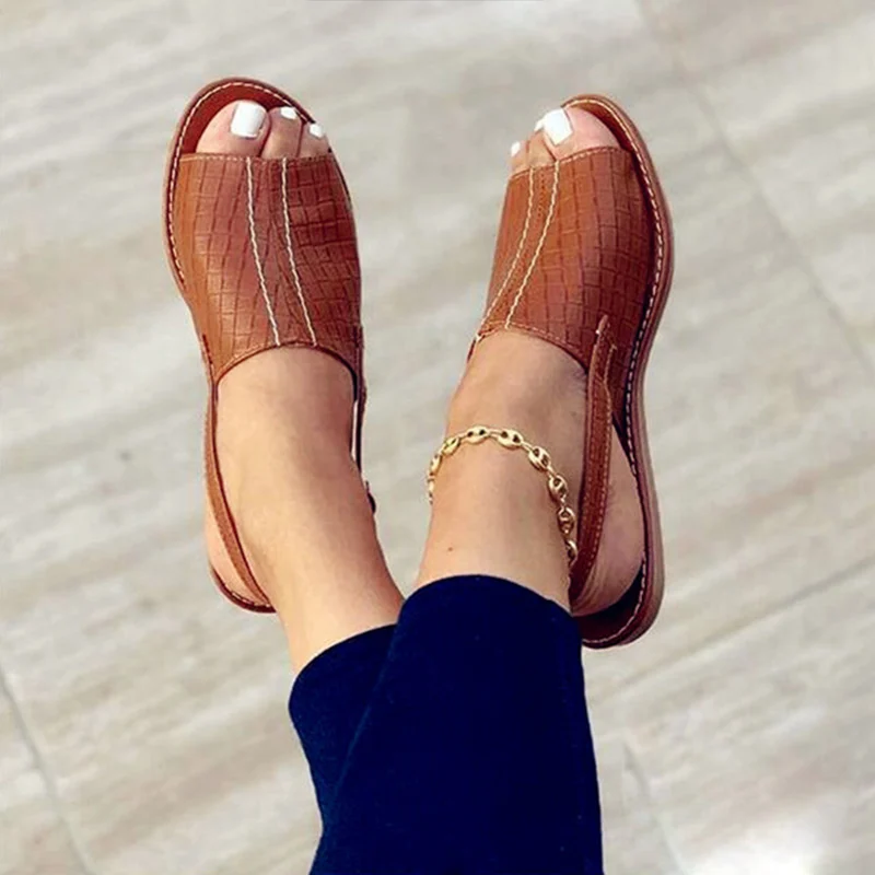 Women's Sandals Summer Female Shoes For Women Flat Woman Peep-toe Sandalias Casual Women Shoes Female Sandalias Mujer Plus Size