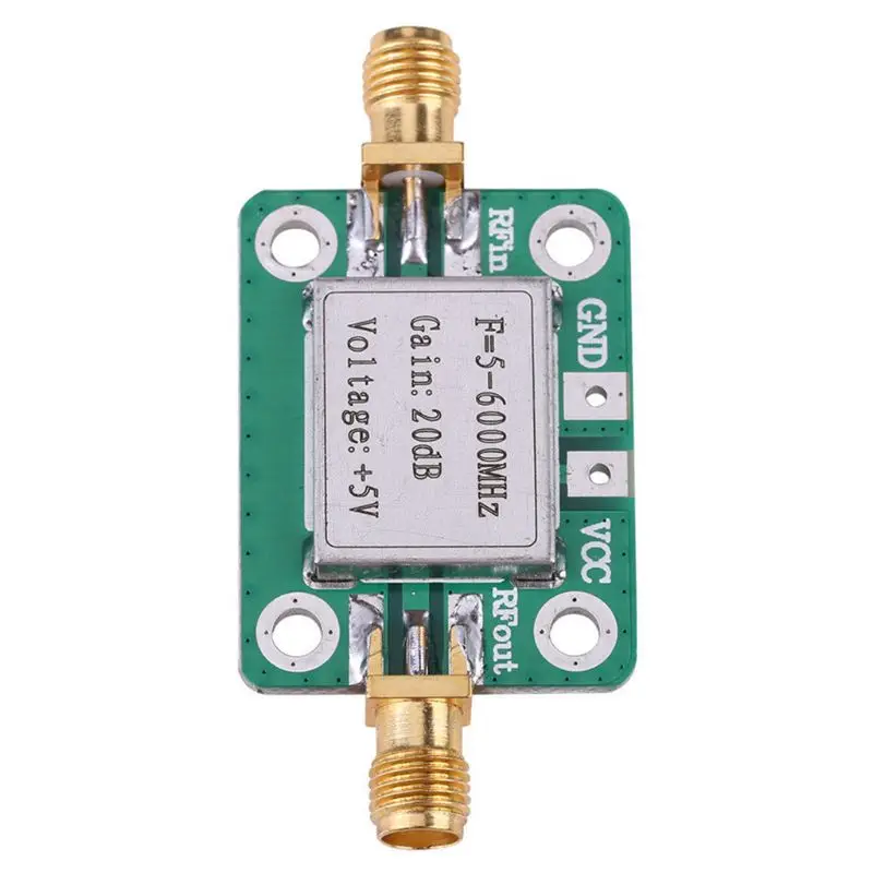 2021 New 5-6000MHz RF 20dB Fixed Gain Broadband Signal Power Amplifier Board 5M-6GHz DC 5V Amplifier Converter Module 
2021 New 5-6000MHz RF 20dB Fixed Gain Broadband Signal Power Amplifier Board 5M-6GHz DC 5V Amplifier Converter Module