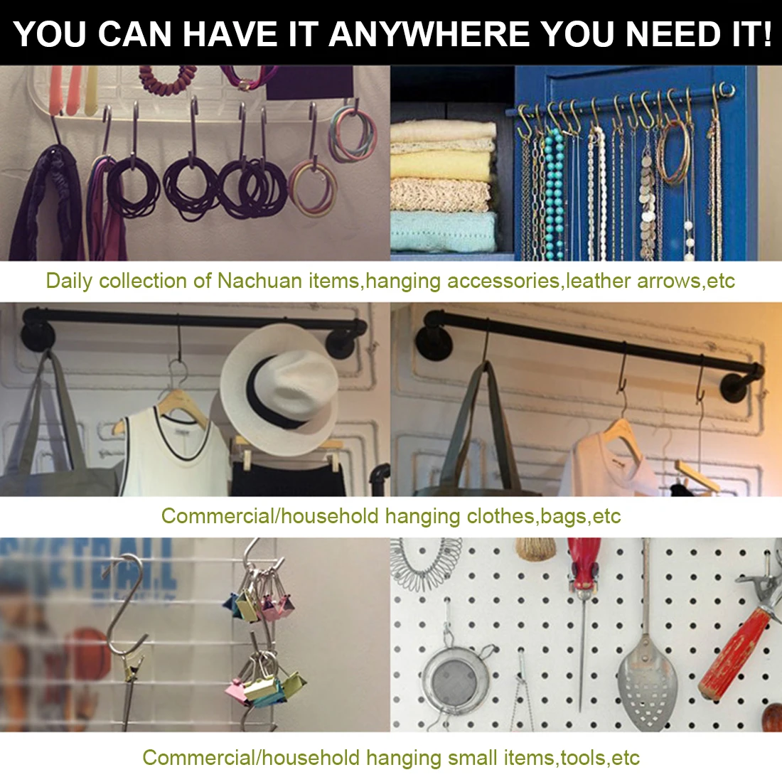 10pcs Stainless Steel S-Shape Hook Kitchen Bedroom Multi-function Railing S Hanger Hook Clasp Holder Hooks Hanging Storage Tools 
10pcs Stainless Steel S-Shape Hook Kitchen Bedroom Multi-function Railing S Hanger Hook Clasp Holder Hooks Hanging Storage Tools