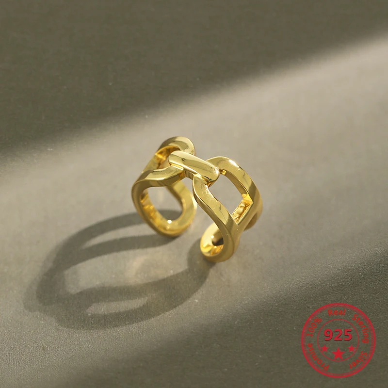 2020 New S925 Sterling Silver Ring Fashion Simple Design Korean INS Trend Style Wild Lock Chain Shape Opening Female Ring
2020 New S925 Sterling Silver Ring Fashion Simple Design Korean INS Trend Style Wild Lock Chain Shape Opening Female Ring