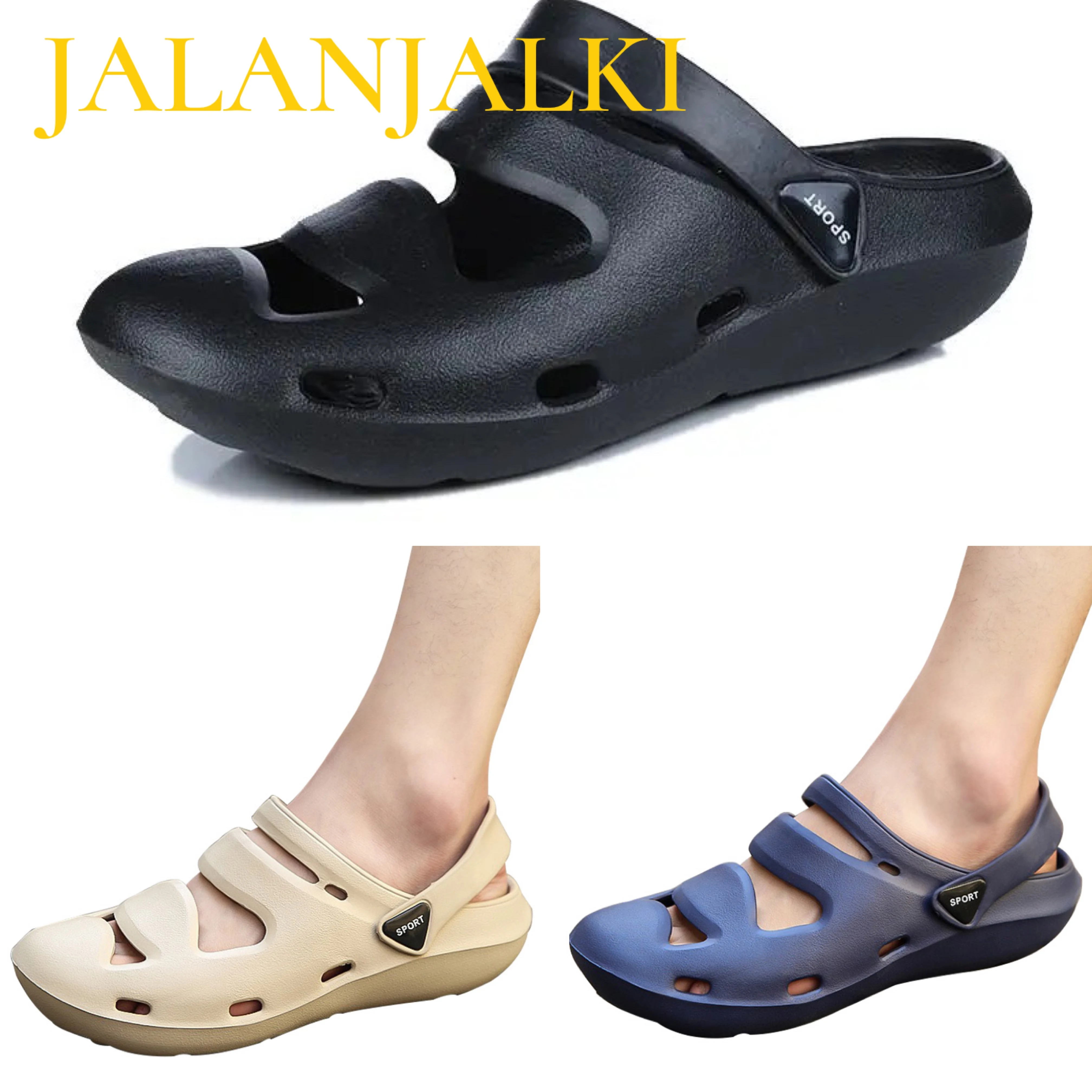 JALANJALKI Summer Men Sandals Fashion Adult Non-slip EVA Men Slippers Breathable Women Sandals Black EVA Outdoor Couple Shoes
JALANJALKI Summer Men Sandals Fashion Adult Non-slip EVA Men Slippers Breathable Women Sandals Black EVA Outdoor Couple Shoes