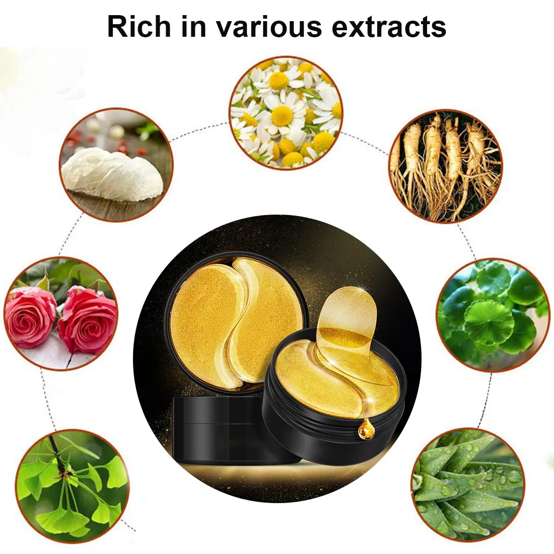 60pcs Seaweed Moisturizing Eye Mask Gold Gel Eye Mask Hyaluronic Acid Repair Eye Patches Remove Dark Circles Eye Mask Skin Care
60pcs Seaweed Moisturizing Eye Mask Gold Gel Eye Mask Hyaluronic Acid Repair Eye Patches Remove Dark Circles Eye Mask Skin Care