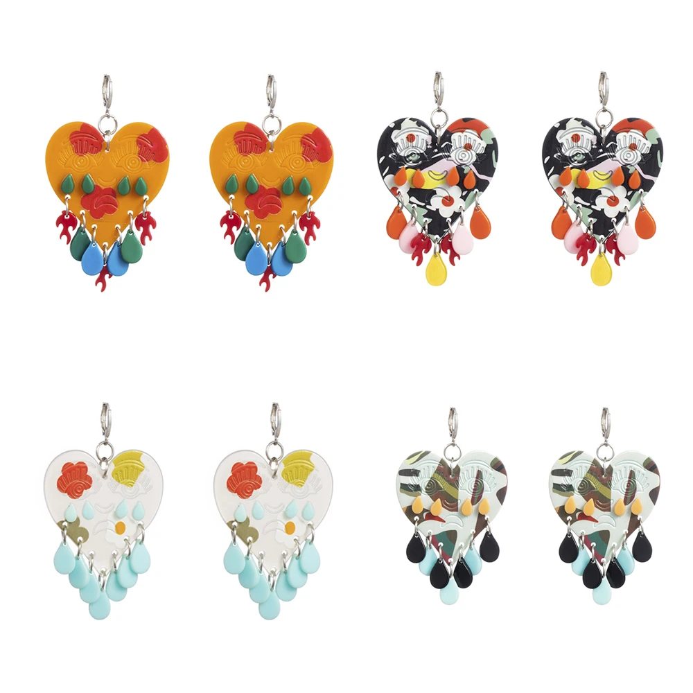 Donarsei Retro Colorful Evil Eyes Heart Earrings For Women Horror Hit Color Tassel Acrylic Drop Earrings
Donarsei Retro Colorful Evil Eyes Heart Earrings For Women Horror Hit Color Tassel Acrylic Drop Earrings