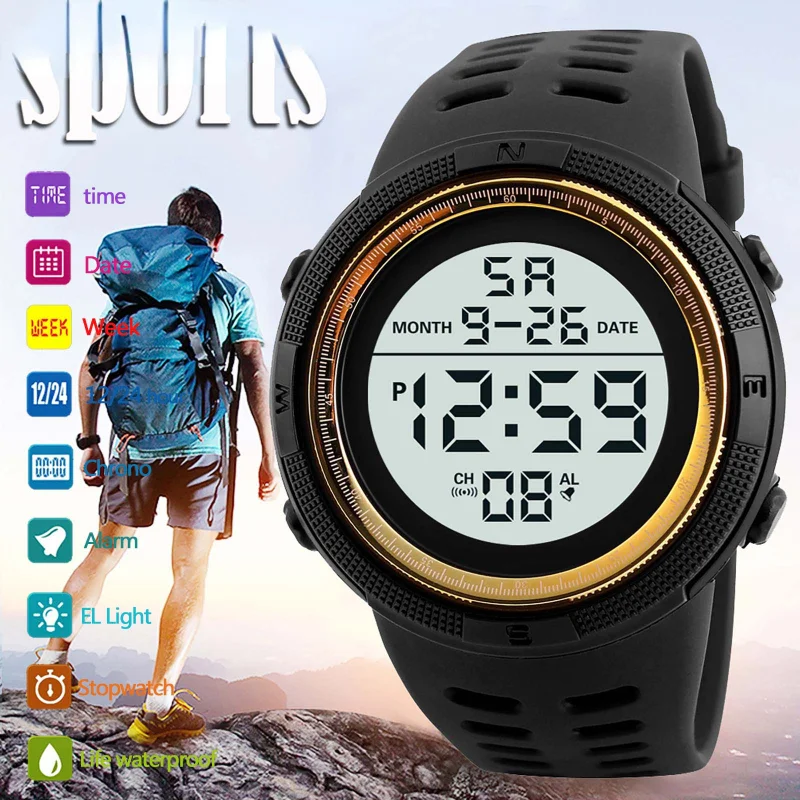 The Mens‘ Digital LED Watch Date Sport Luxury Men Outdoor Electronic Watches Minimalist Fashion Life Waterproof Wristwatch
The Mens‘ Digital LED Watch Date Sport Luxury Men Outdoor Electronic Watches Minimalist Fashion Life Waterproof Wristwatch