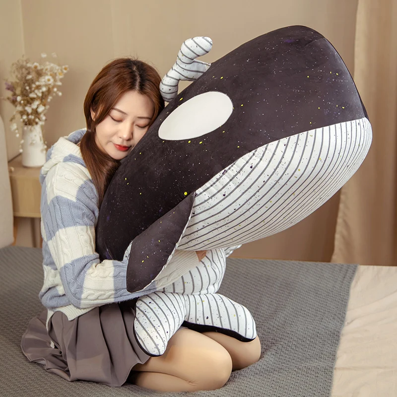 25-90CM Large Whale Cushion Cute Blue Stuffed Animal Plush Toy Children's Birthday Gift | Игрушки и хобби