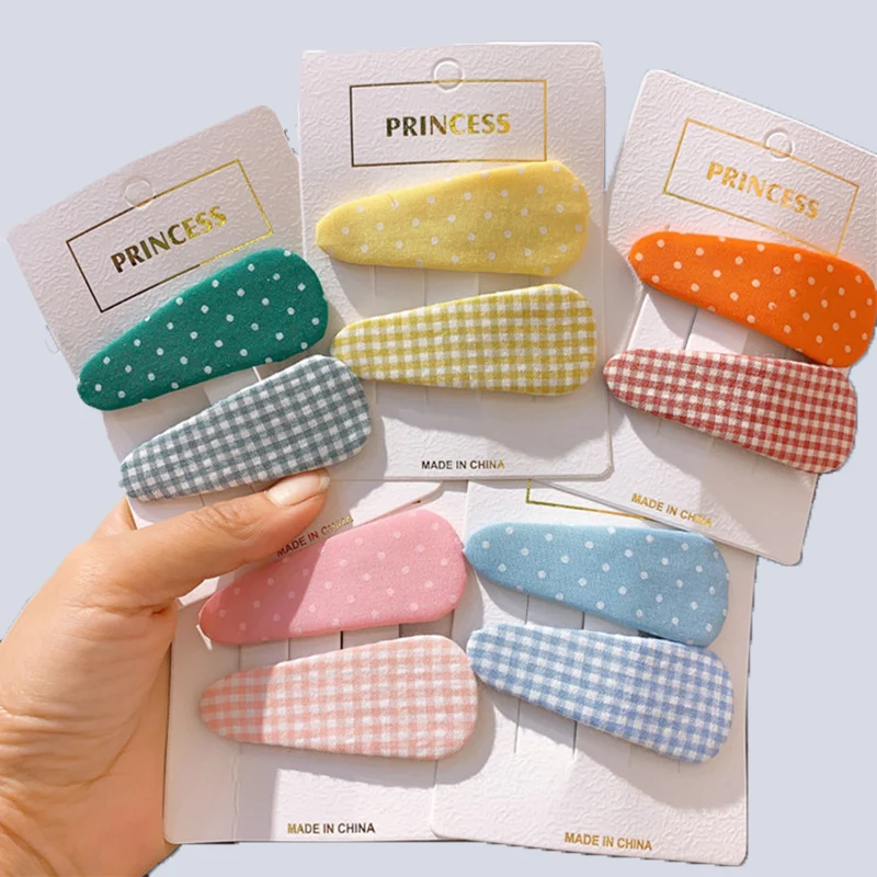 2 Pcs children Hairpins Print dot plaid Cloth BB Hair Clips Accessories for kids Girls safety Barrettes Hairgrips Korea headwear
2 Pcs children Hairpins Print dot plaid Cloth BB Hair Clips Accessories for kids Girls safety Barrettes Hairgrips Korea headwear